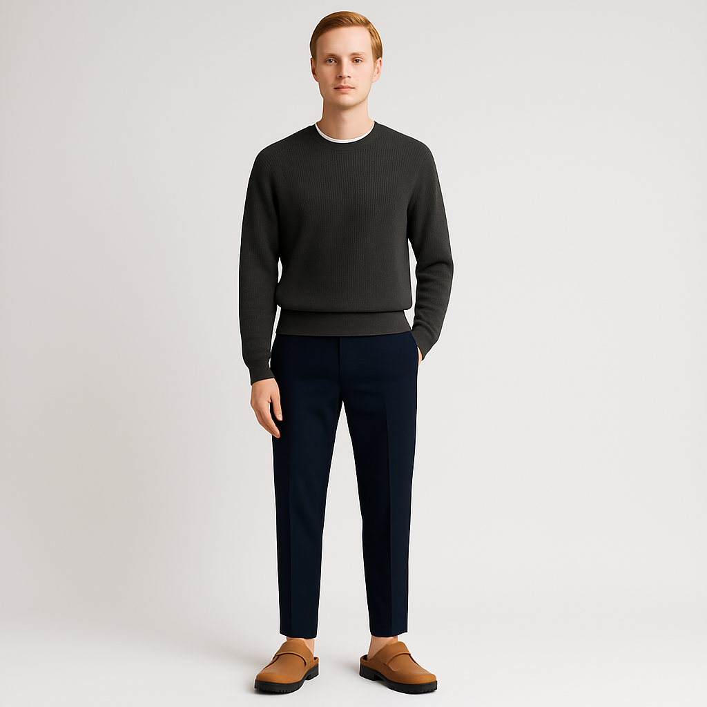 Leather open-back slip-on clogs with an adjustable side buckle and cushioned sole for everyday wear.